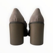 MOCASSINO DONNA “APEPAZZA ” AGNESE F4AMBERO2/SUE CAMOSCIO TAUPE