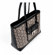 Borsa Donna “GATTINONI ROMA” Shaked Large Shopping Nero/Beige