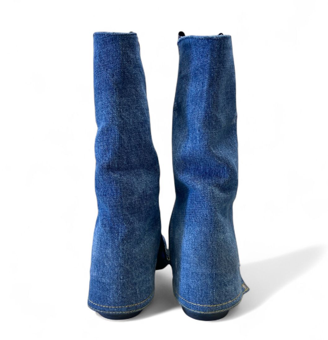 Stivaletti Texani Donna “ELENA IACHI" E3693-T Denim Wash Jeans