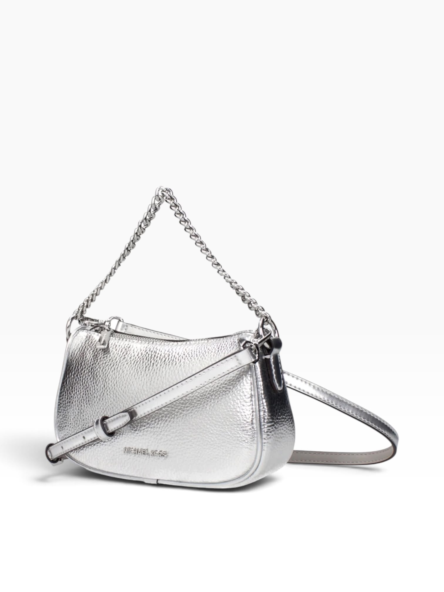 Borsa Donna “MICHAEL KORS” CARMELA  35F5S1QC5M SMALL POUCHETTE XBODY SILVER
