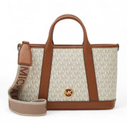 Borsa Donna “MICHAEL KORS” LUISA 30R4G99S2V MD Satchel Vanilla/Cuoio