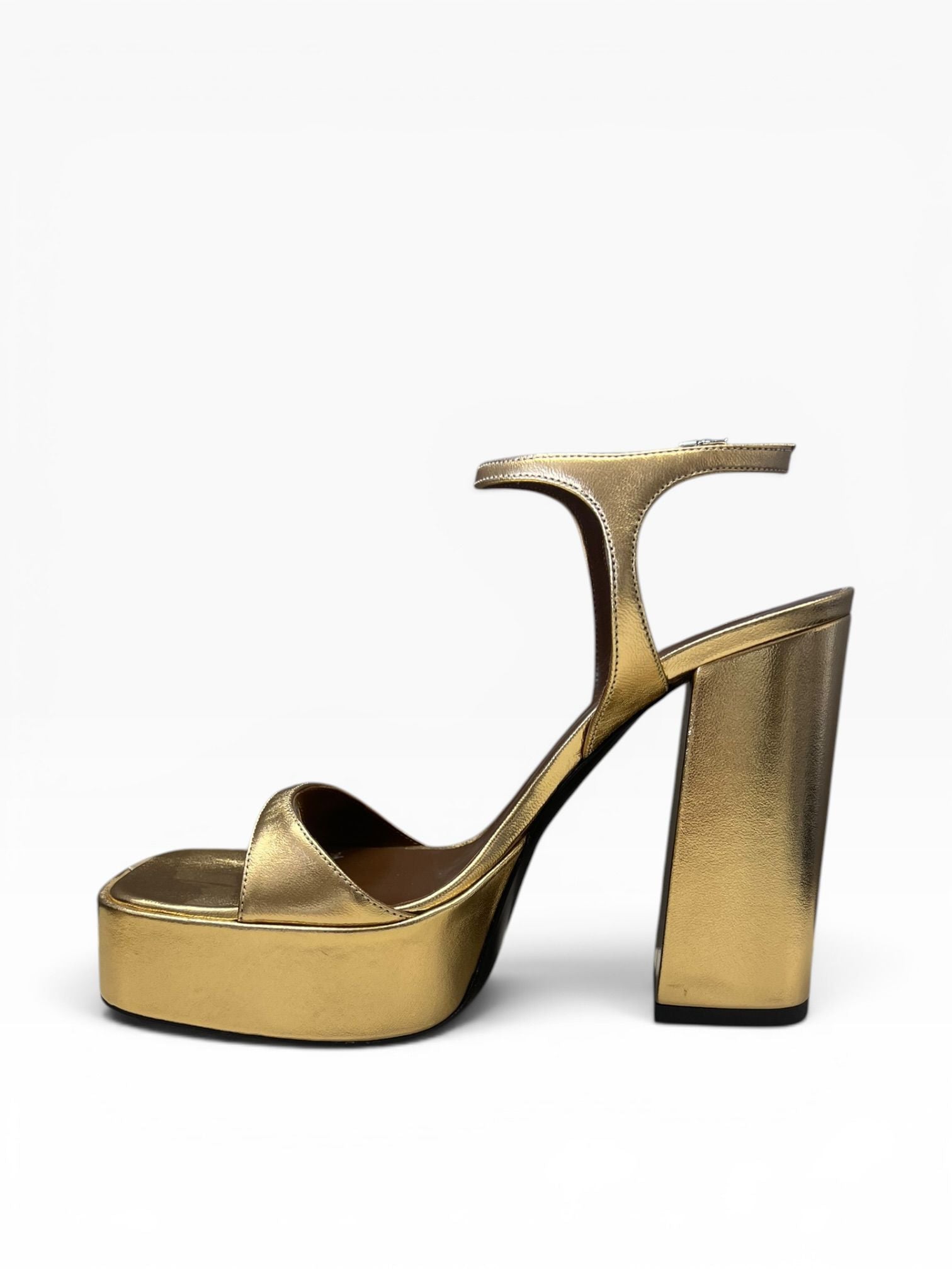Sandali Tacco Plateau  Donna “GIUSEPPE ZANOTTI” 1E600013 BIARRITZ PL/PIP C105529MZKO115 Pelle Laminato Oro