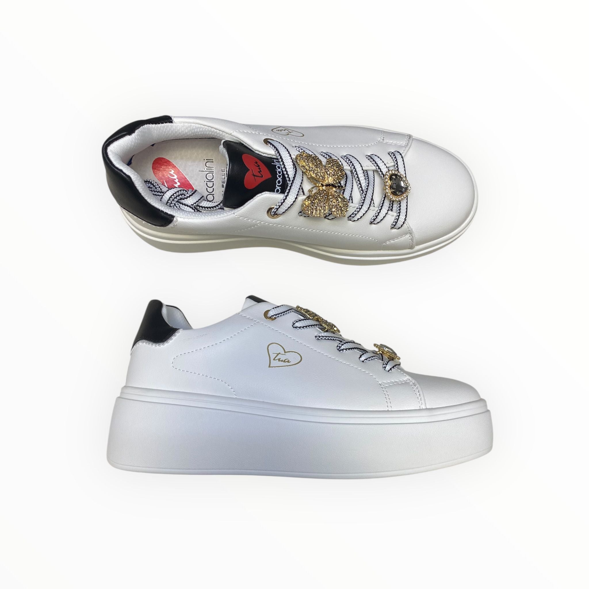 Sneakers Donna “BRACCIALINI” BA136 Bianco/Nero