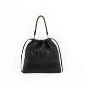 BORSA DONNA “ERMANNO SCERVINO FIRENZE” HOBO SPENCER EMBROIDERY NERO