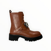 Stivaletti Anfibio Donna “BRUNO PREMI” BI5006X Pelle Cuoio