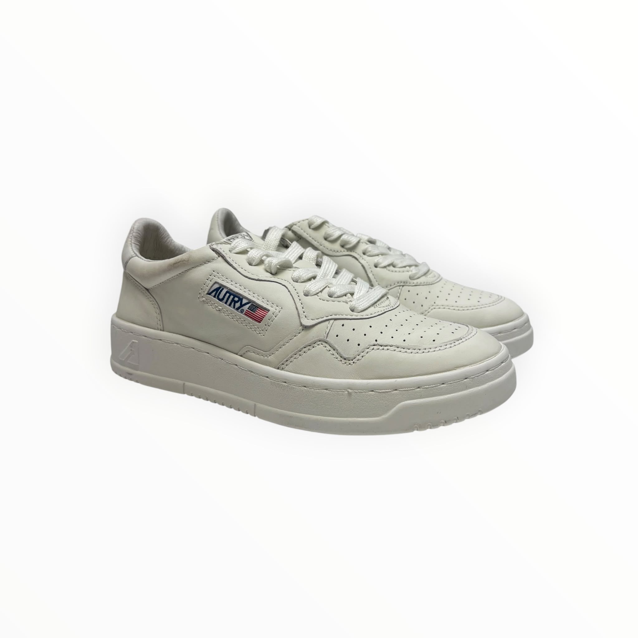 SNEAKERS DONNA “AUTRY” MEDALIST  AULW SG07 VINTAGE  PELLE BIANCO