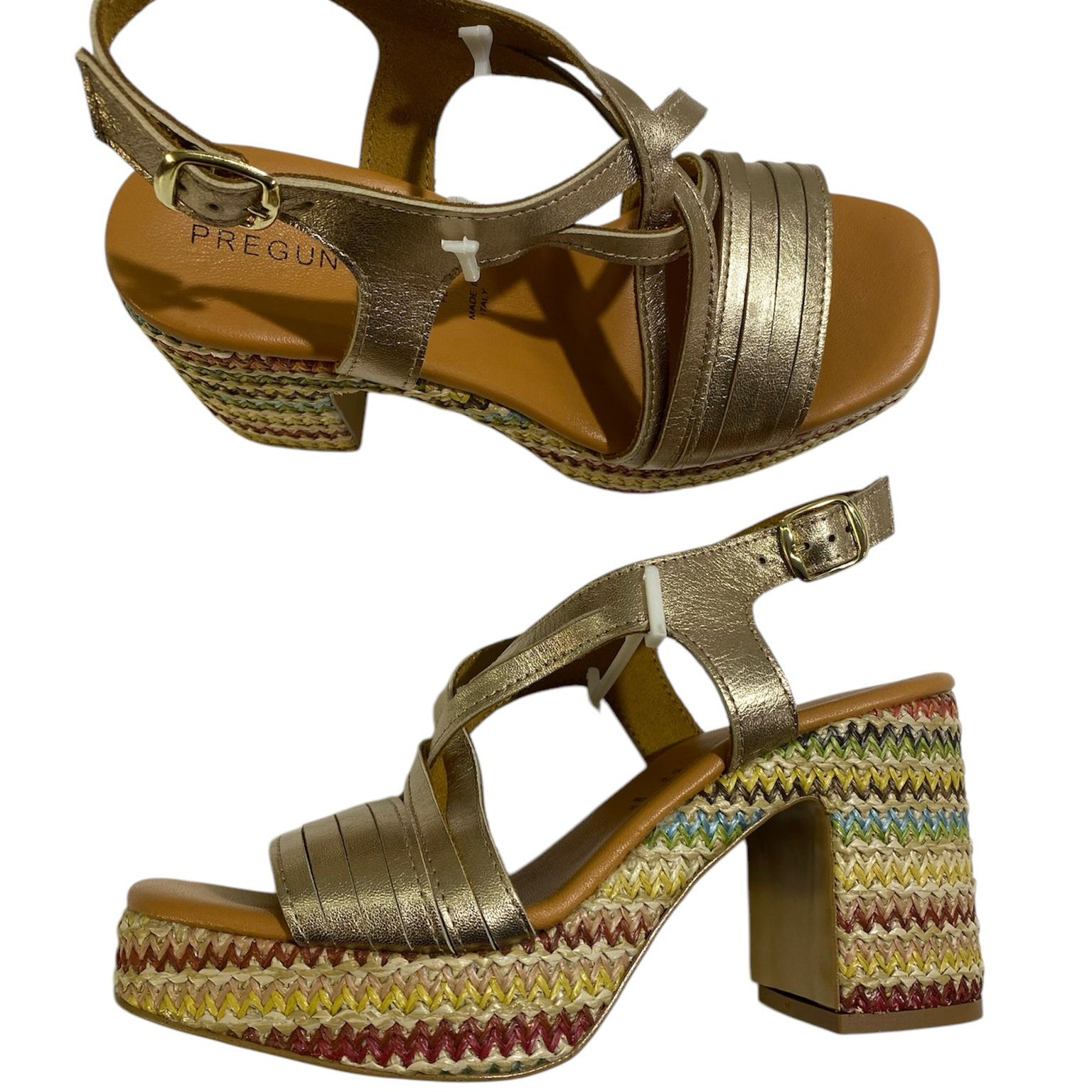 SANDALI TACCO  DONNA “PREGUNTA” 2419524  PRIMAVERA ESTATE 2025 ORO ROSA