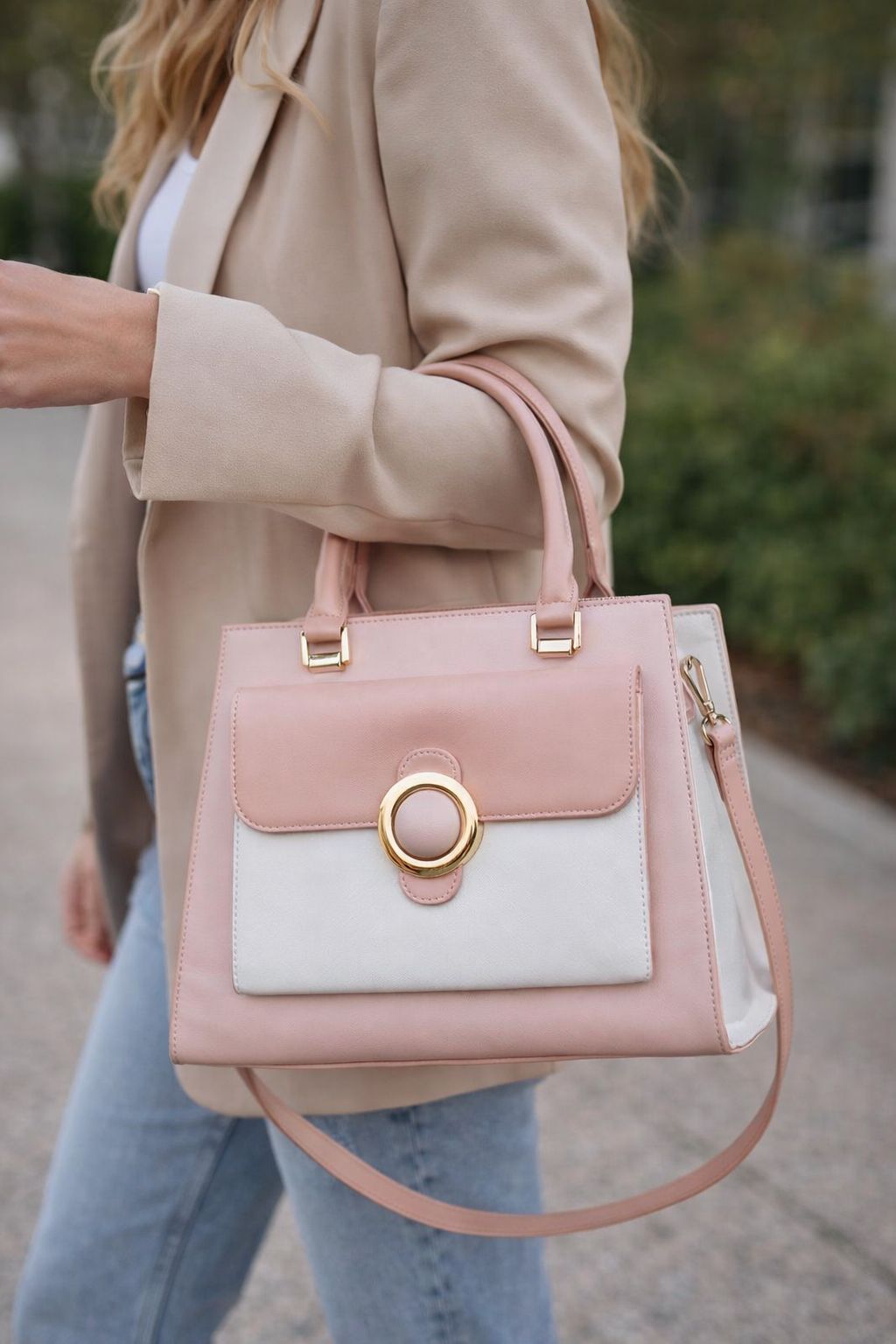 BORSA DONNA “MENBUR” 85627 0097 ROSA/AVORIO