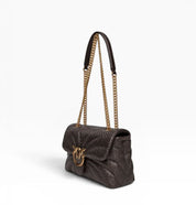 BORSA DONNA “PINKO ” LOVE PUFF CLASSIC RAFIA BUTTERFLY TESTA DI MORO