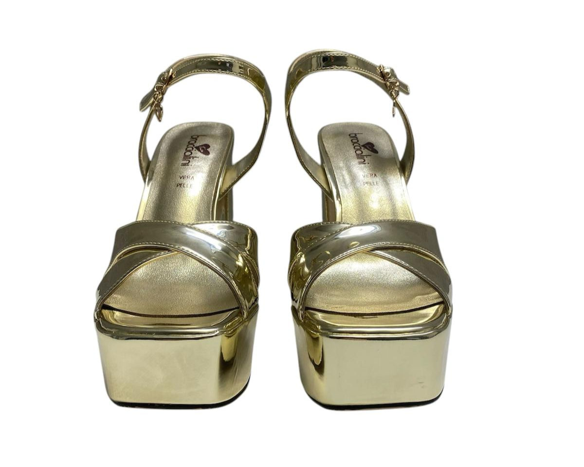 SANDALI DONNA “BRACCIALINI” BB79 PRIMAVERA ESTATE 2025 SPECCHIO  ORO