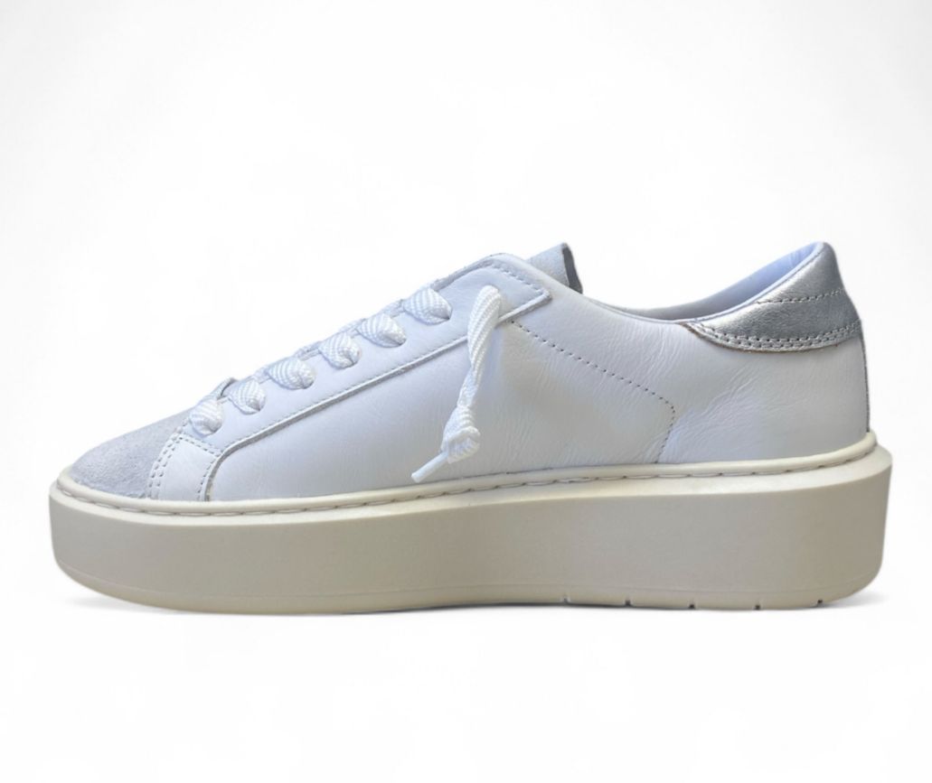 Sneakers Donna "D.A.T.E." Hill Low Platform Bianco/Silver