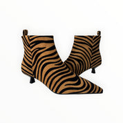Stivaletti Donna “CARMENS” Demi Low Pelle Zebra Cuoio