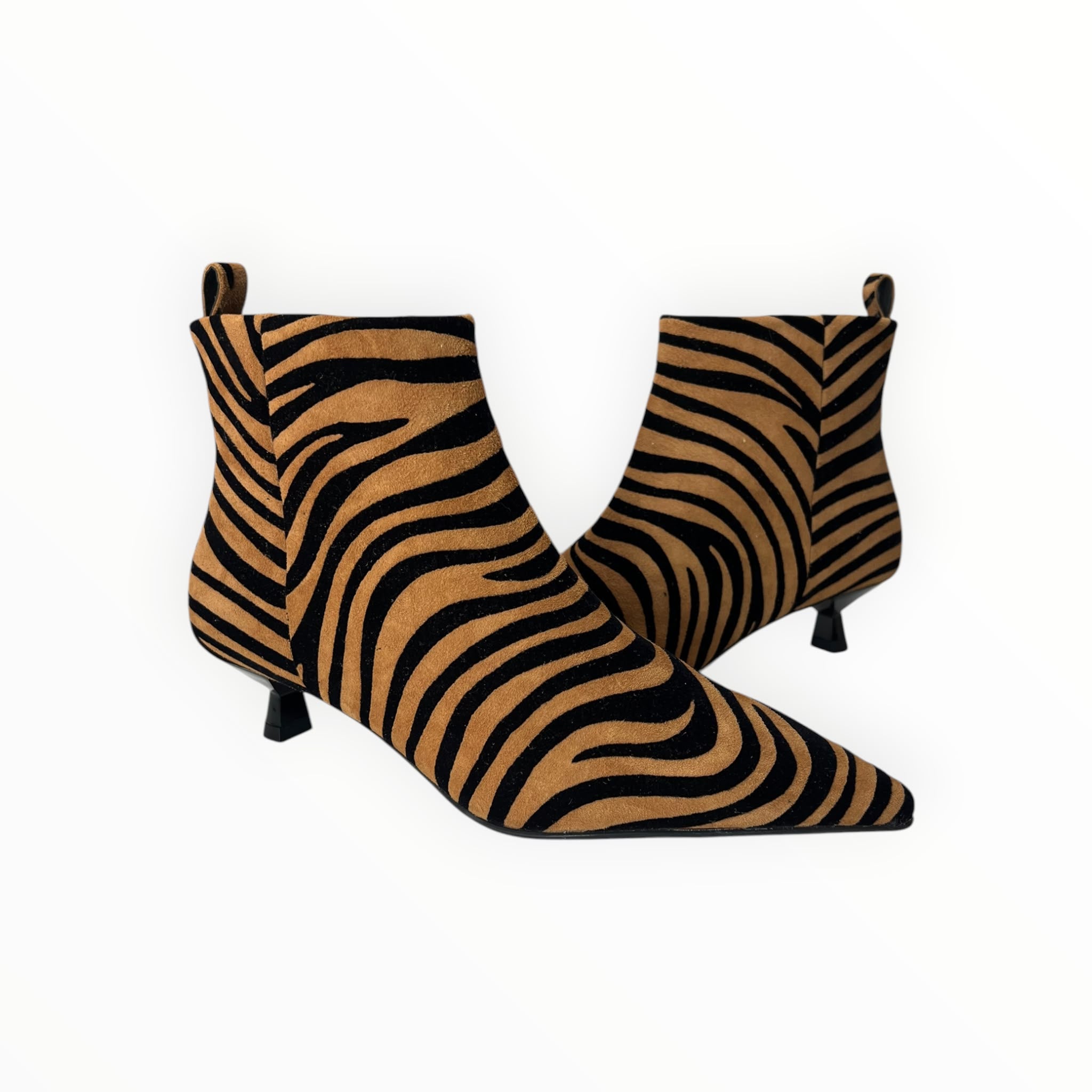 Stivaletti Donna “CARMENS” Demi Low Pelle Zebra Cuoio
