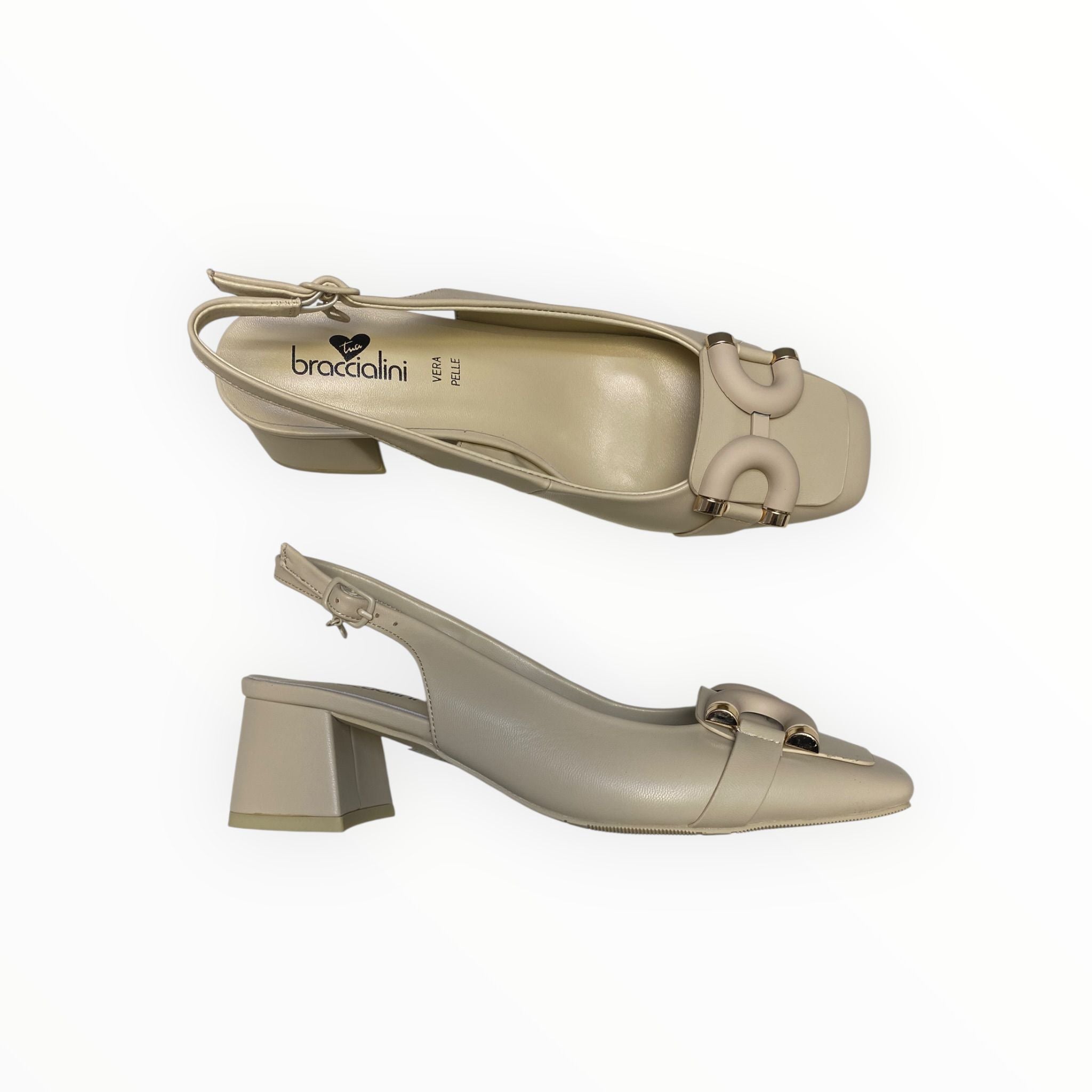 Dècollettè Chanel DONNA “BRACCIALINI” Slingback BA55 Beige