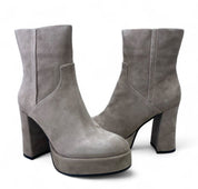 Stivaletti Donna “APEPAZZA" F3TWIGGY03/SUE Tiziana Pelle Grigio Chiaro