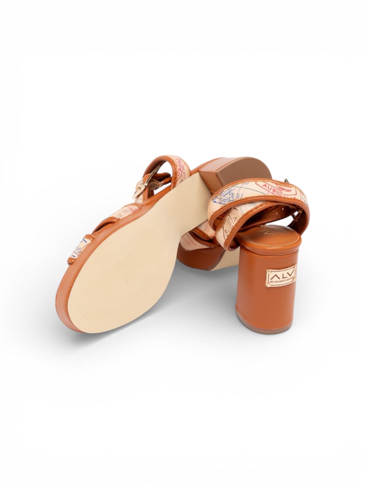 Sandali Zeppa Donna“ALV BY ALVIERO MARTINI” ALVSDO163  Cuoio Tan