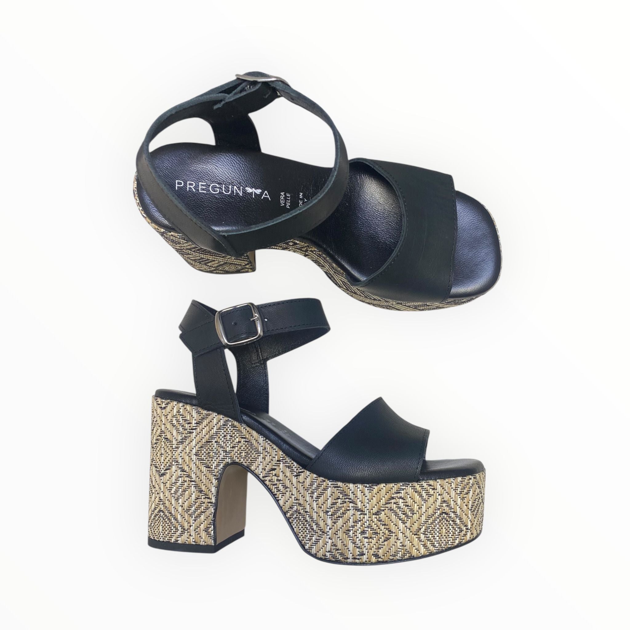 Sandali Tacco Zeppa Donna “PREGUNTA”2519002 003 Nero