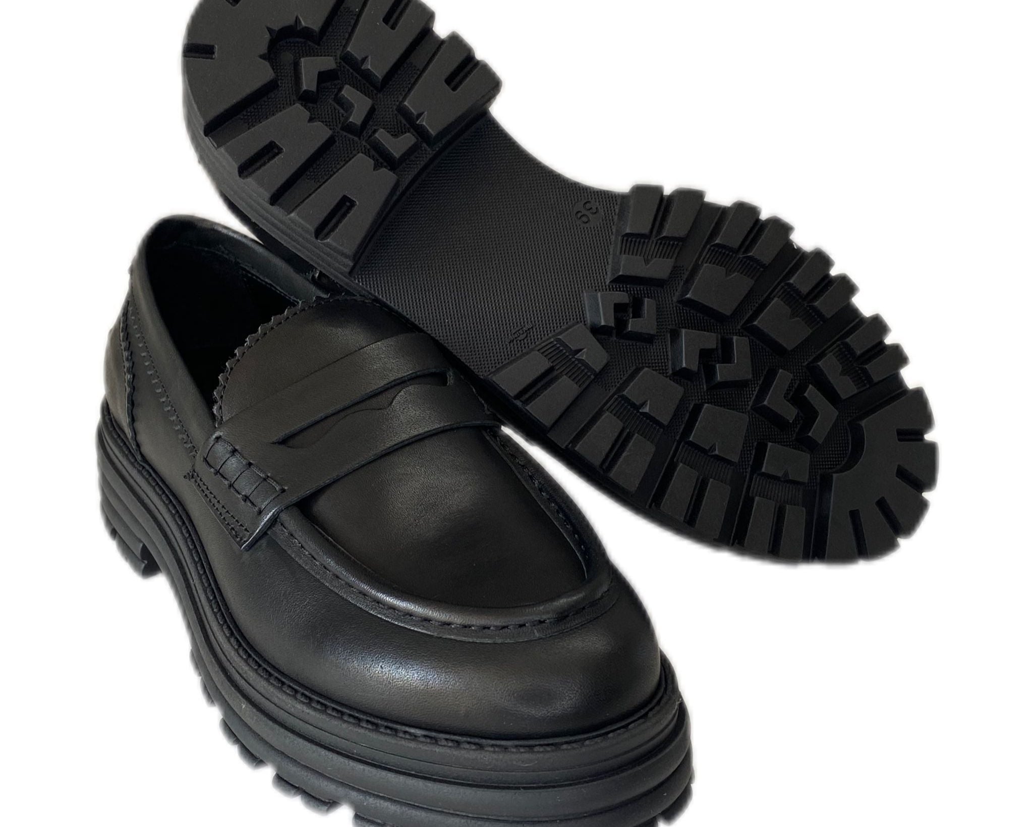 Mocassini  College Donna “GR8” MO 01  Autunno/Inverno 2024/2025 Vera pelle Nappa – Nero