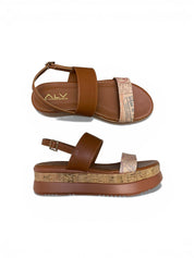 Sandali Zeppa Donna“ALV BY ALVIERO MARTINI” ALVSDO152 Passport Cuoio