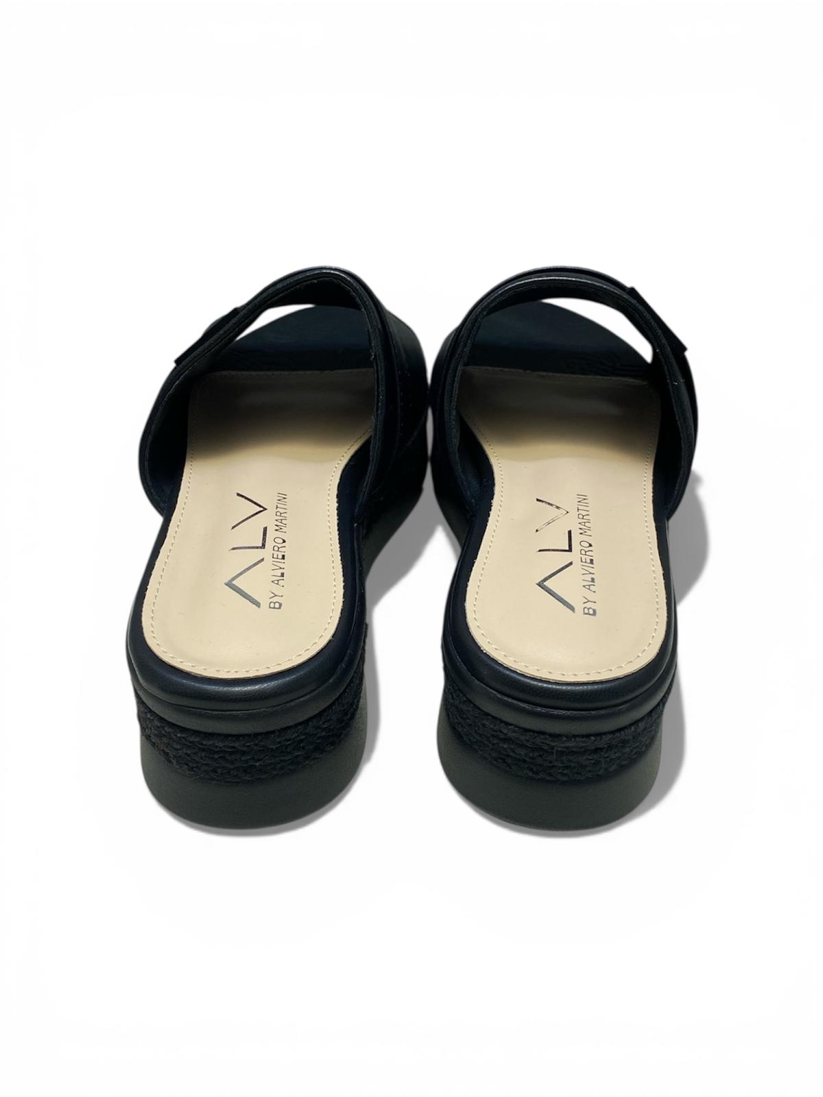 Sandali Zeppa Donna“ALV BY ALVIERO MARTINI” ALVSDO068-639 Nero