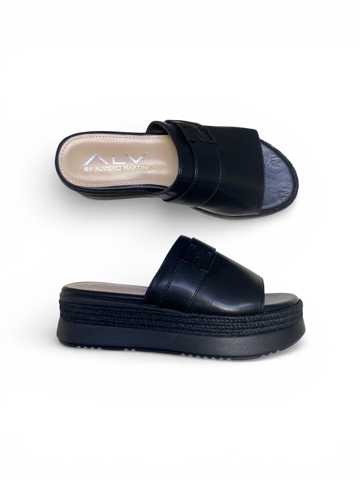 Sandali Zeppa Donna“ALV BY ALVIERO MARTINI” ALVSDO068-639 Nero