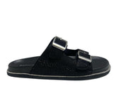 SANDALI CIABATTE DONNA  “PREGUNTA ” 8501 001 PRIMAVERA ESTATE 2025 PELLE NERO STRASS