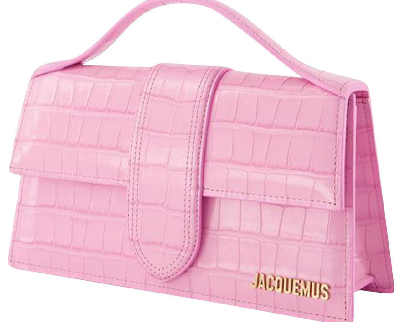 BORSA DONNA “JACQUEMUS” LE GRAND BAMBINO CROCO ROSA