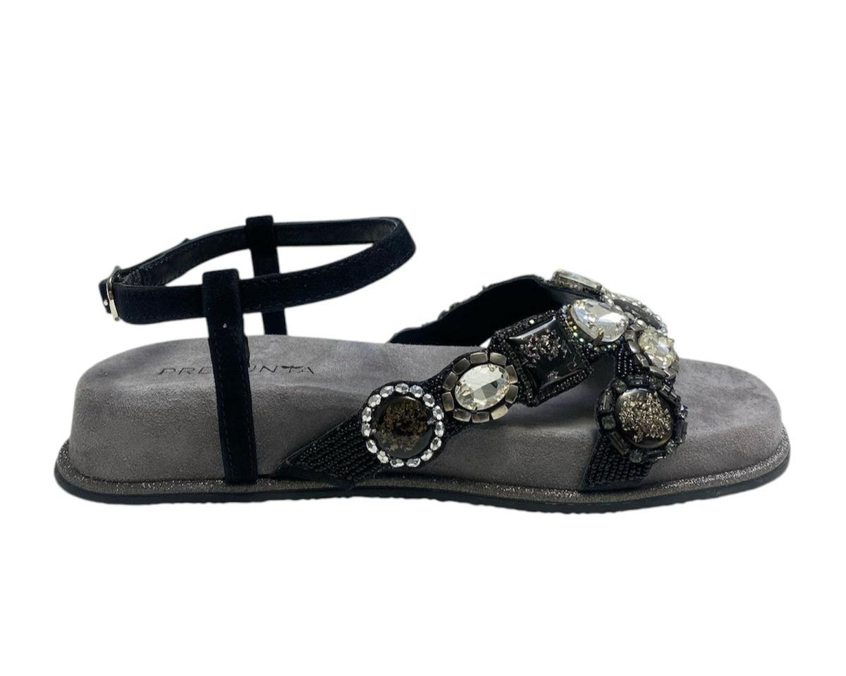 SANDALI DONNA “PREGUNTA ” 001 PRIMAVERA ESTATE 2025 NERO