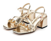 SANDALI DONNA “BRACCIALINI” BB54 PRIMAVERA ESTATE 2025 LAMINATO ORO