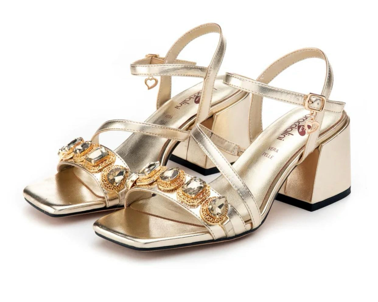 SANDALI DONNA “BRACCIALINI” BB54 PRIMAVERA ESTATE 2025 LAMINATO ORO