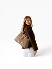 BORSA Donna “GUESS” SO7838230 Erenia Tote Logo Marrone/Cuoio