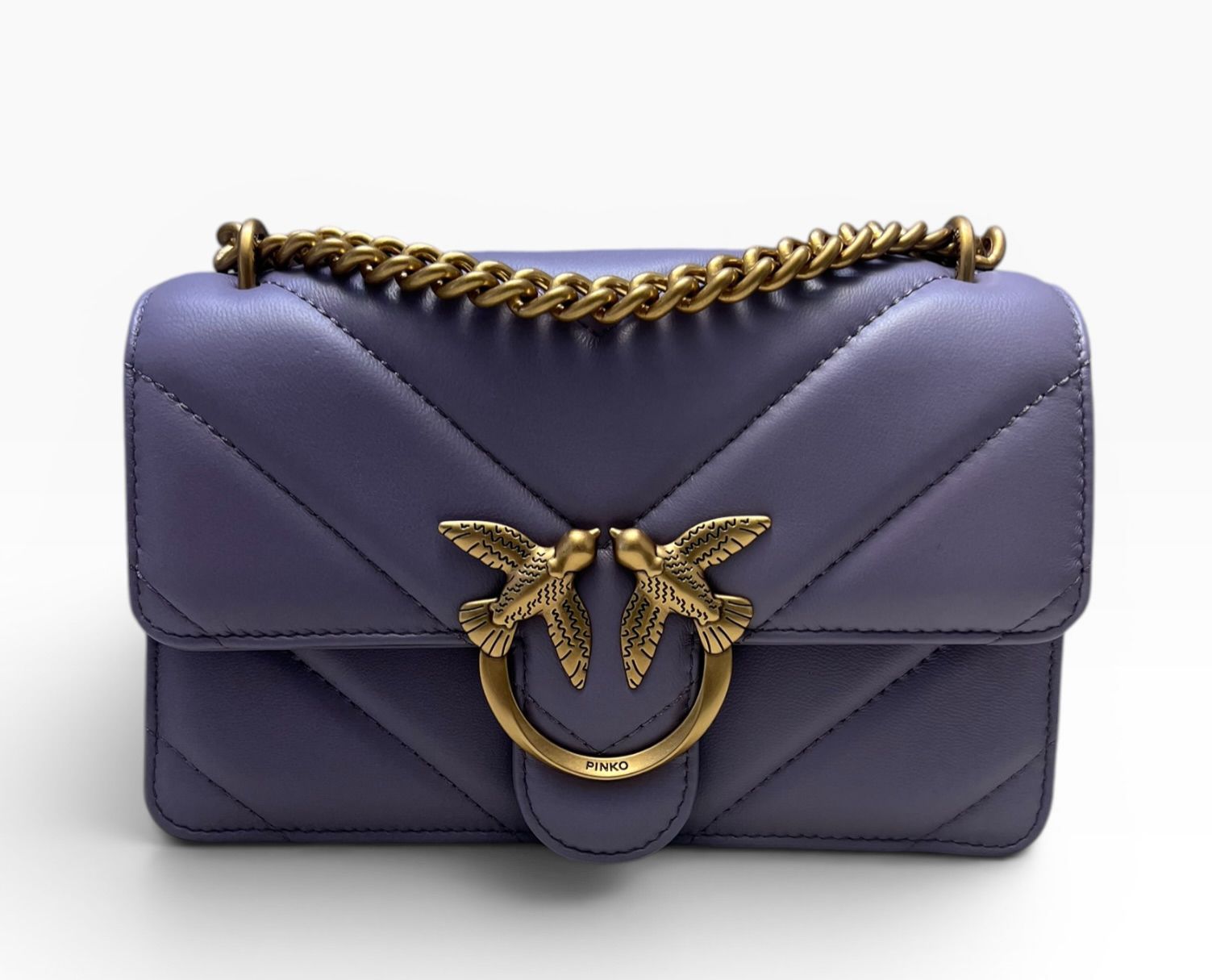 BORSA DONNA “PINKO ” LOVE ONE MINI  SHEEP CHEVRON Y69Q NAPPA VIOLA