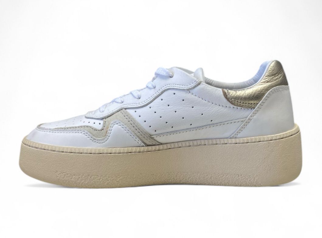 Sneakers Donna "D.A.T.E." Step Calf  Bianco/Platino
