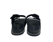 SANDALI CIABATTE DONNA  “PREGUNTA ” 8501 001 PRIMAVERA ESTATE 2025 PELLE NERO STRASS