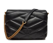 BORSA DONNA “PINKO ” LOVE CLICK PUFF BABY  NAPPA TRAPUNTATA NERO