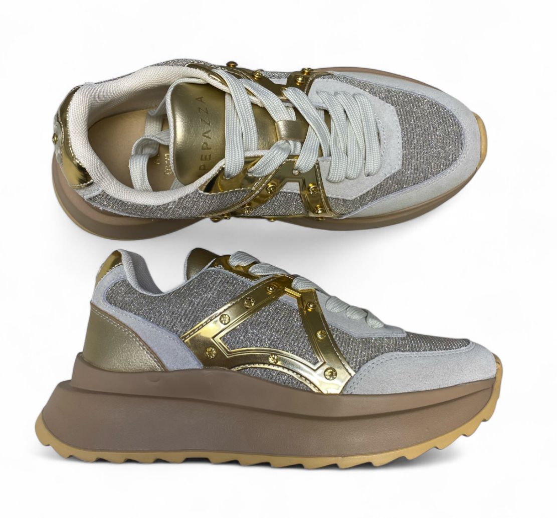 SNEAKERS DONNA “APEPAZZA ” CLOTILDE F3COZY05/LUX Beige/Platinum