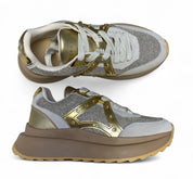 SNEAKERS DONNA “APEPAZZA ” CLOTILDE F3COZY05/LUX Beige/Platinum