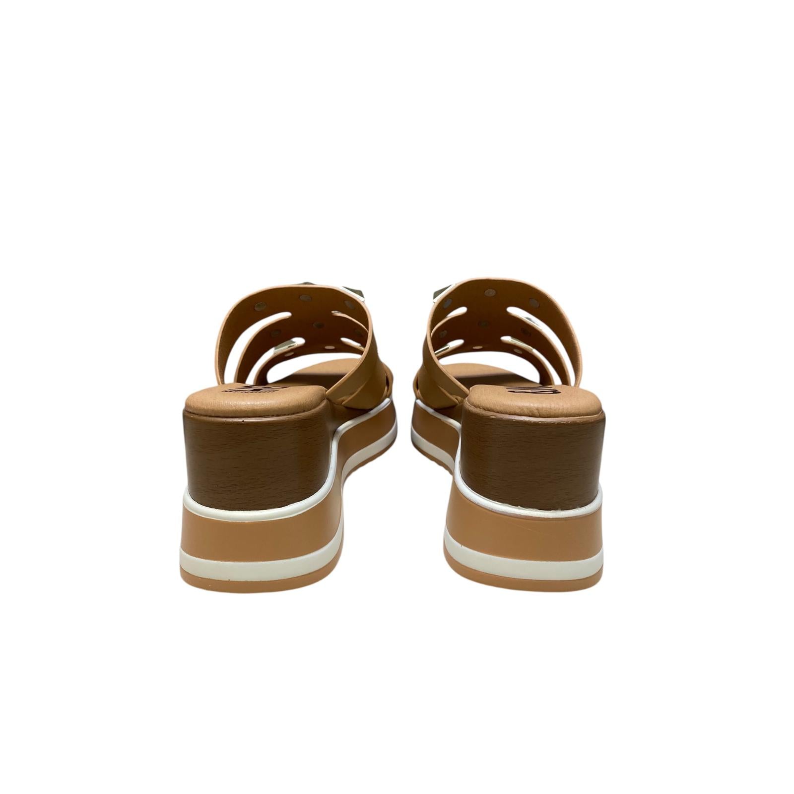 Sandali Zeppa Donna "MENBUR" 25614 0022 Camel