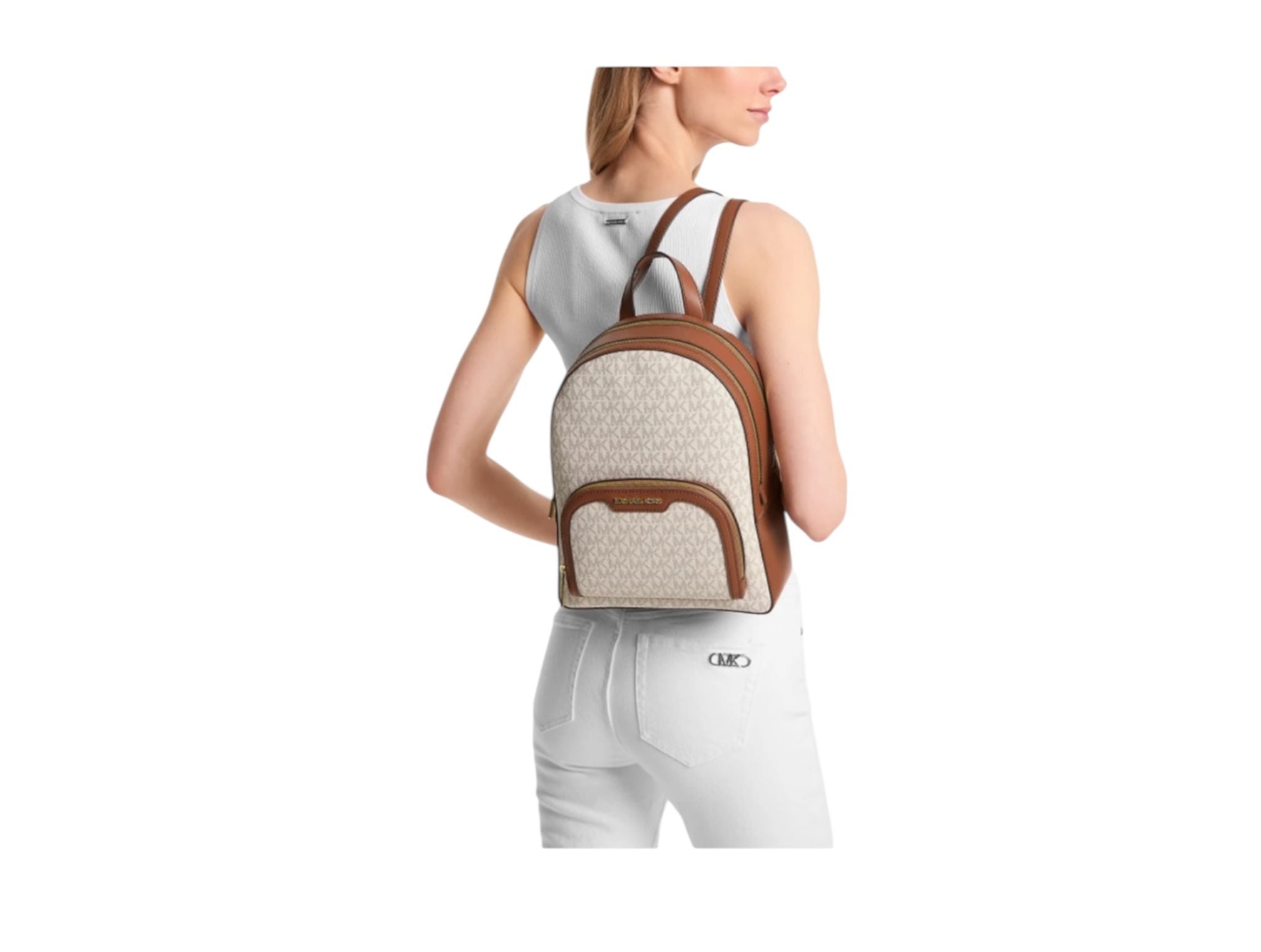 Zaino Donna “MICHAEL KORS” JAYCEE ZIP Medium Backpack 35S2G8TB2B PKT Vanilla