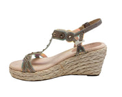 SANDALI ZEPPA "MENBUR" PRIMAVERA ESTATE 2025 RAFIA + STRASS ROSA 23661