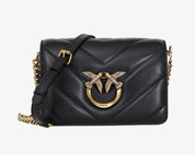 BORSA DONNA “PINKO ” CLICK LOVE MINI CHEVRON    NAPPA TRAPUNTATA  NERO