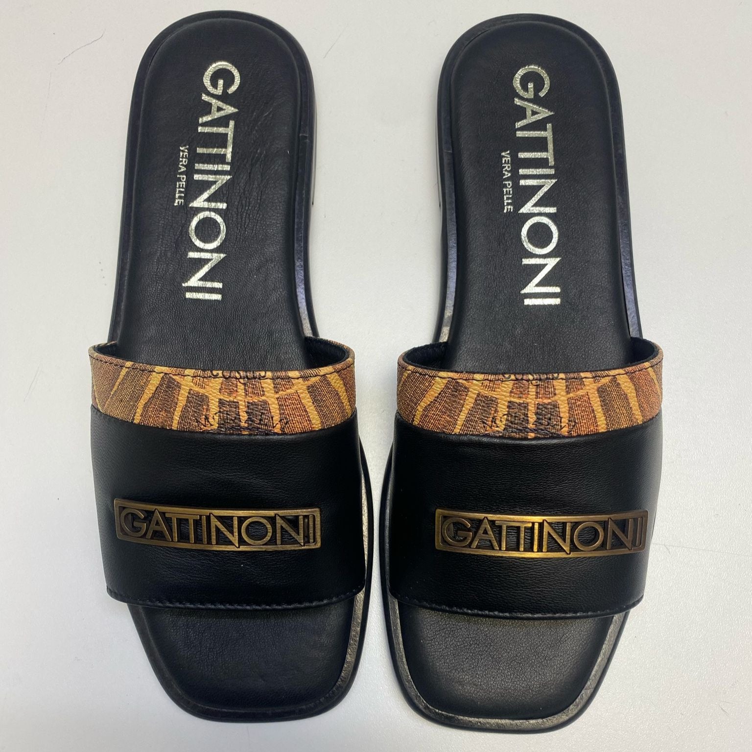 SANDALI CIABATTE DONNA “GATTINONI CIRCUS” HANNA10 PRIMAVERA ESTATE 2025 PELLE NERO