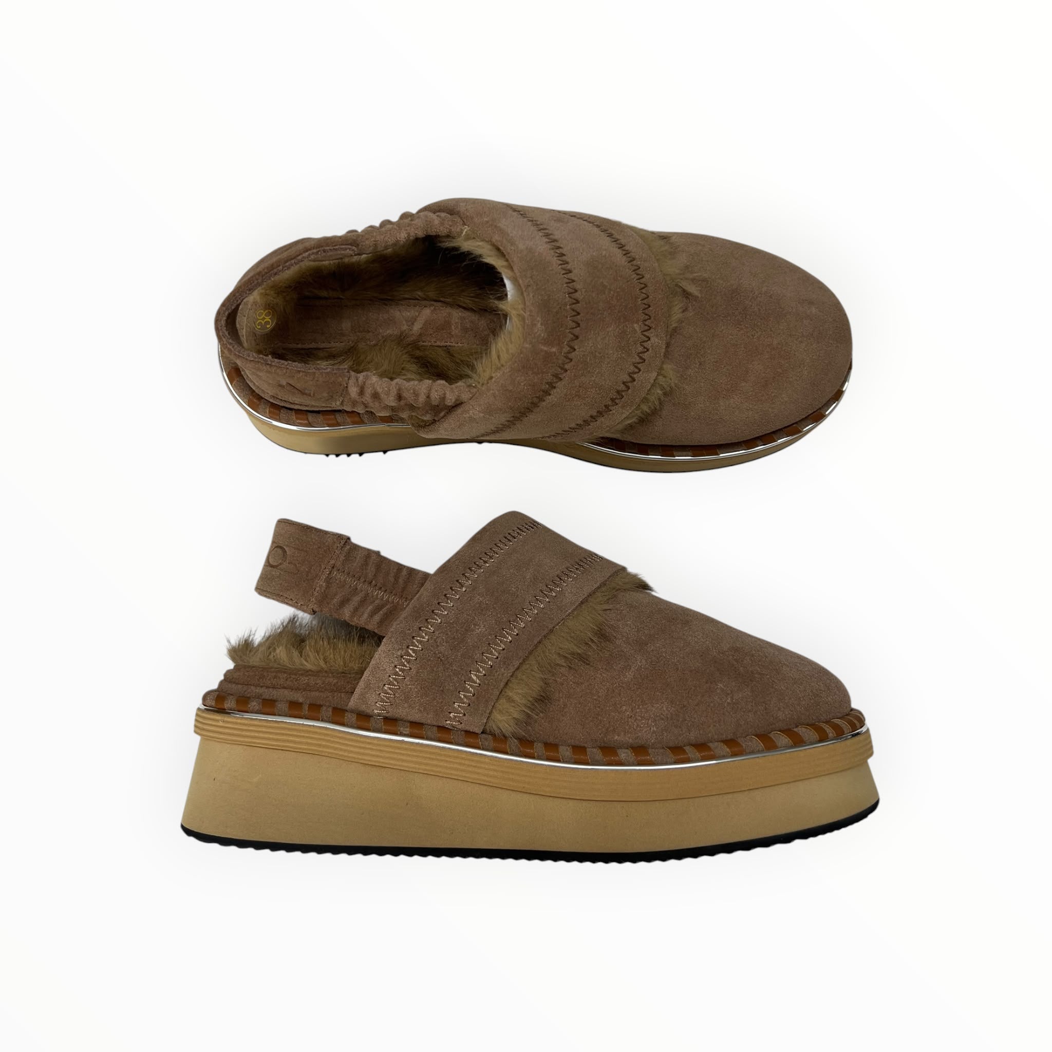 Mocassini Sabot  Donna “ELVIO ZAN" EC0302X Pelle Nocciola