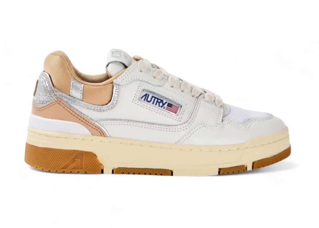 SNEAKERS DONNA “AUTRY” CLC ROLW MM23 PELLE BIANCO/BEIGE