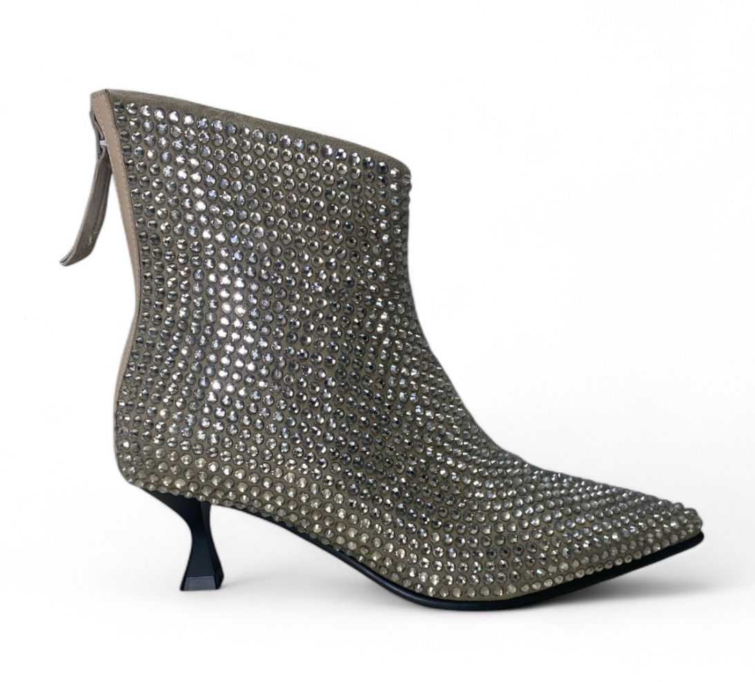 Stivaletti Donna “APEPAZZA" F3SUSAN01/DIA Sibilla Taupe Strass