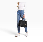 Borsa Donna “MICHAEL KORS” MERCER 35T2GM9S3L LARGE SATCHEL LEATHER NERO