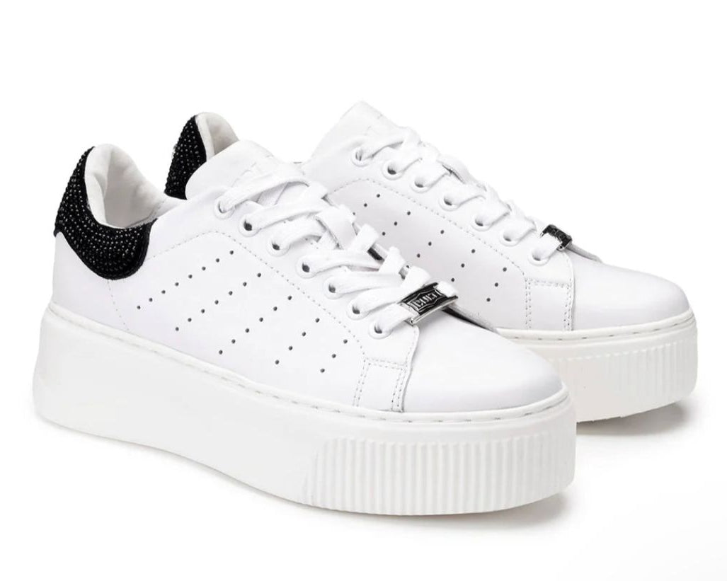 SNEAKERS BASSE DONNA“CULT” CLW316221 VERA PELLE BIANCO