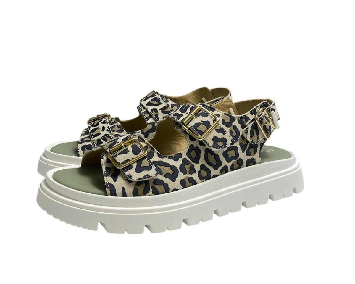 CIABATTE CON CINTURINO  DONNA “MANILA GRACE”  VERA PELLE CAMOUFLAGE  PRIMAVERA/ESTATE 2025 R4A2