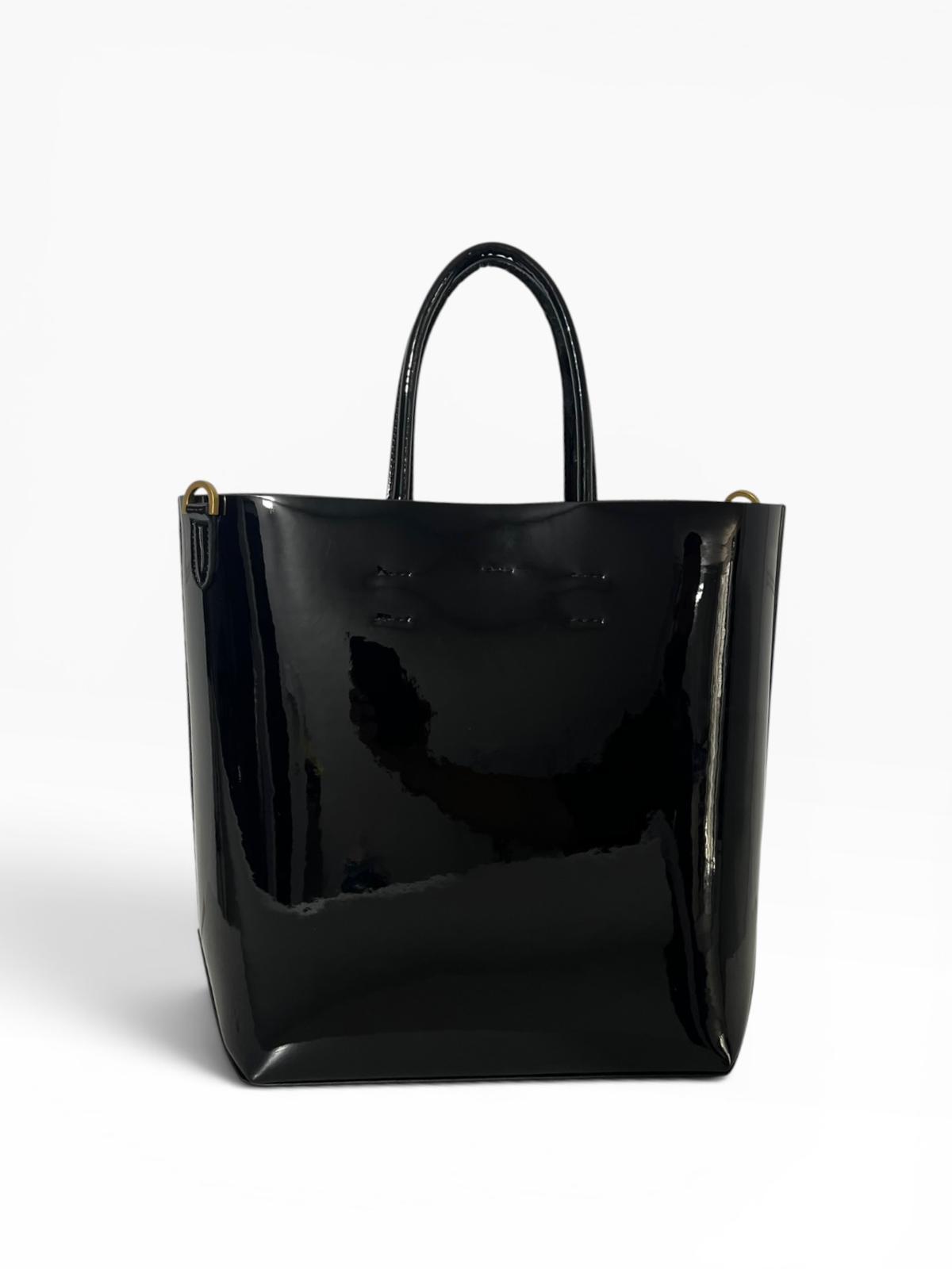 Borsa Donna "N°21" TOTE VERTICALE PELLE VERNICE NERO