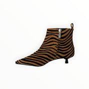 Stivaletti Donna “CARMENS” Demi Low Pelle Zebra Cuoio